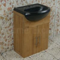 Houten Bad- of Toiletmeubel Arjuna Cabinet Teak 45 cm.