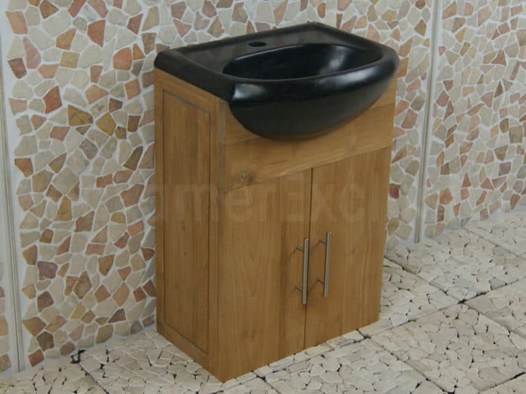 Houten Bad- of Toiletmeubel Arjuna Cabinet Teak 45 cm.