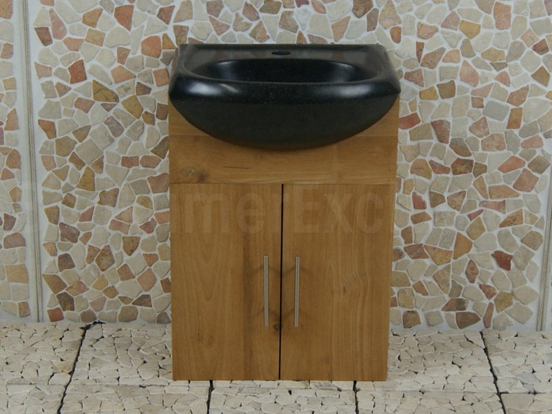 Houten Bad- of Toiletmeubel Arjuna Cabinet Teak 45 cm.