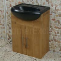 Houten Bad- of Toiletmeubel Arjuna Cabinet Teak 45 cm.