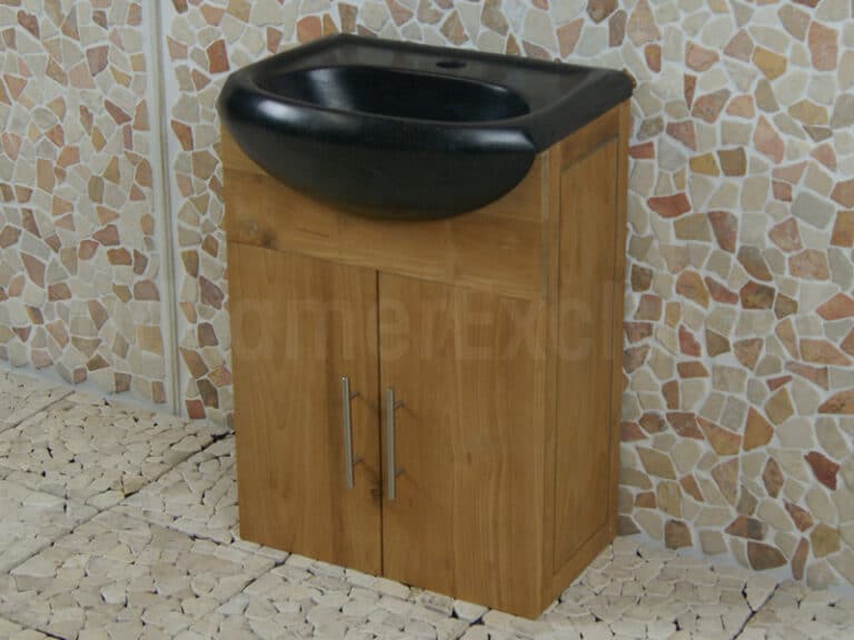 Houten Bad- of Toiletmeubel Arjuna Cabinet Teak 45 cm.