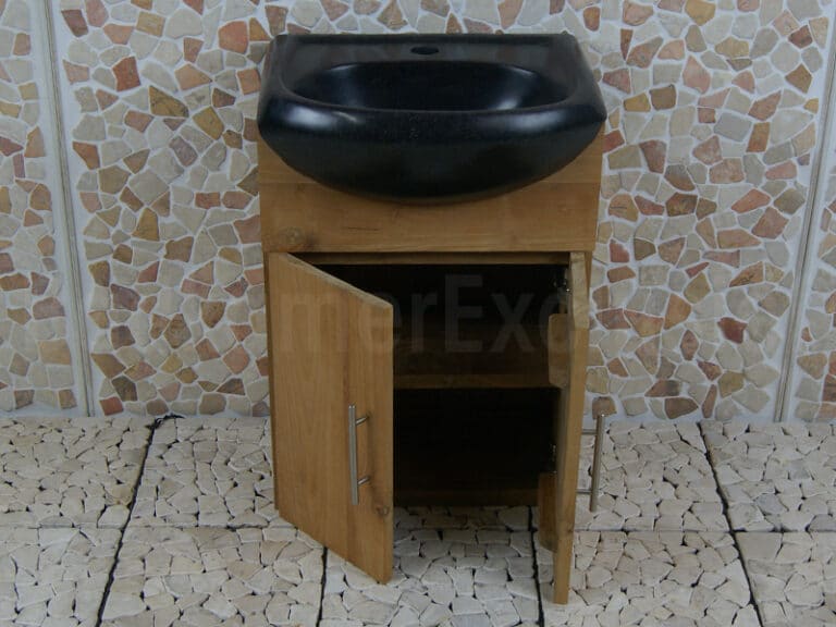 Houten Bad- of Toiletmeubel Arjuna Cabinet Teak 45 cm.