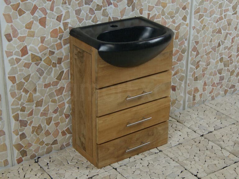 Teakhouten Bad- of Toiletmeubel Baluran Cabinet 45 cm.