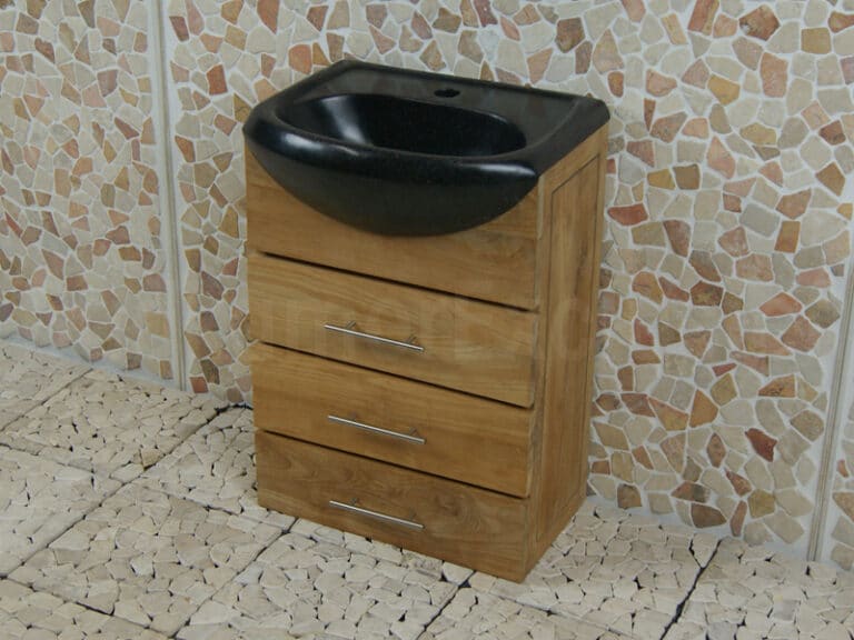 Teakhouten Bad- of Toiletmeubel Baluran Cabinet 45 cm.