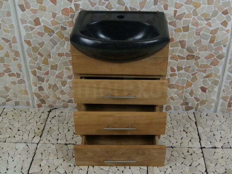 Teakhouten Bad- of Toiletmeubel Baluran Cabinet 45 cm.