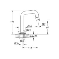 Grohe universal fonteinkraan sprong 114 chroom