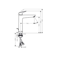 HGrohe Logis 190 wastafelmengkraan sprong 166 mm chroom