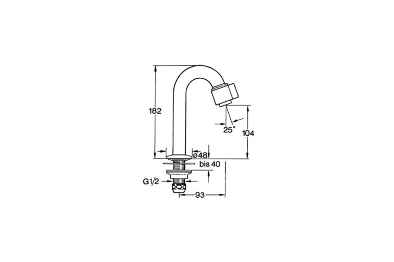 Hansa Nova fonteinkraan sprong 93 mm chroom