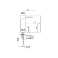 Paffoni Stick mengkraan sprong 111 mm chroom