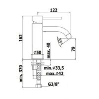 Paffoni light wastafel mengkraan chroom sprong 122 mm LIG071CR