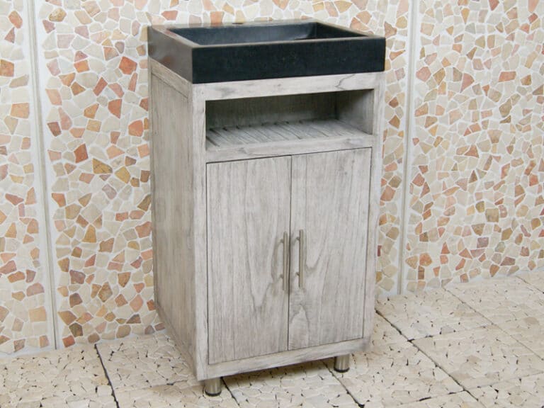 Badkamermeubel Raung Cabinet Mindyhout 50 cm. terrazzo