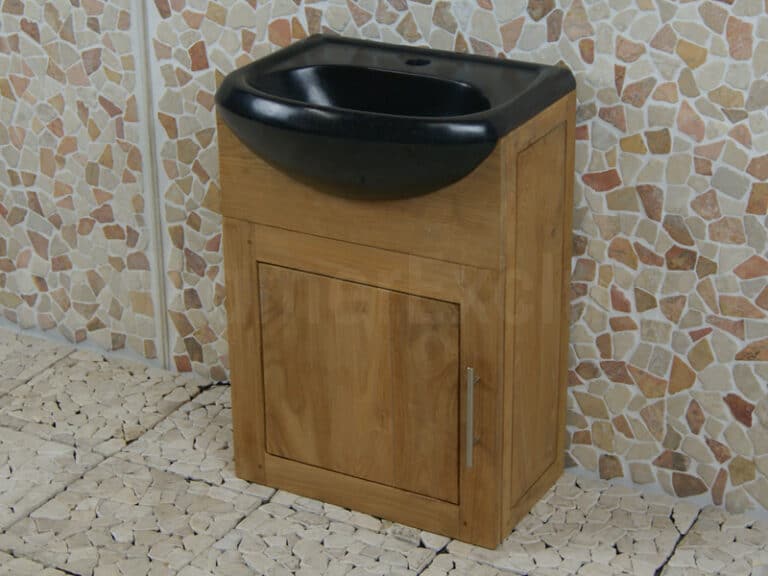 Bad- of Toiletmeubel Semeru Cabinet Houtsoort Teak 45 cm.