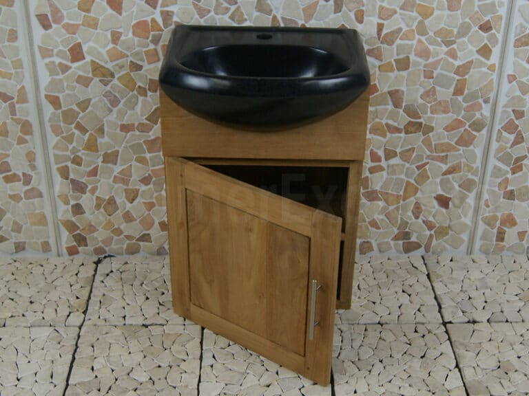 Bad- of Toiletmeubel Semeru Cabinet Houtsoort Teak 45 cm.