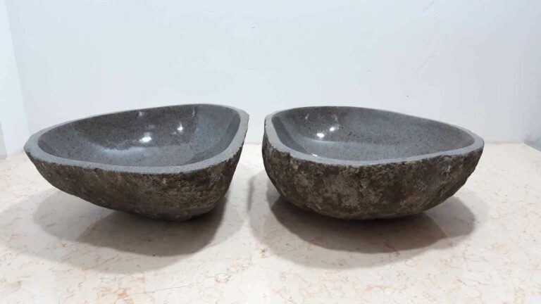Wastafels natuursteen kei set RM210642AB