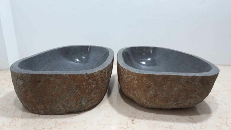 Wastafels natuursteen kei set RM210647AB