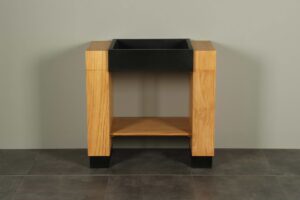 Badkamermeubel teak Galunggung single terrazzo zk
