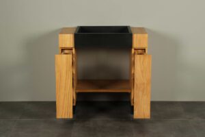 Badkamermeubel teak Galunggung single terrazzo zk