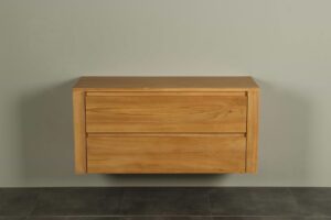Hangend badmeubel teak Sukaria 120 cm laden