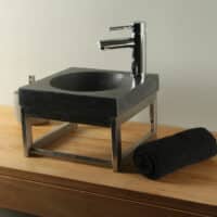 Natuursteen wasbak hardsteen 30 cm BE-022mk