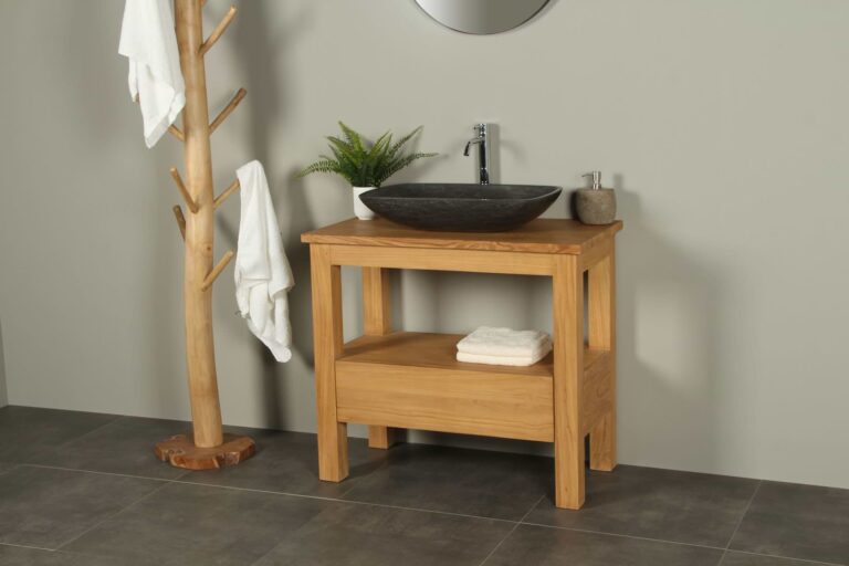 Houten wastafelmeubel 90 cm Console table