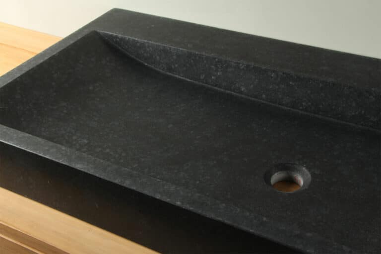 Natuurstenen wasbak basaltsteen 100 cm BAS-003zk