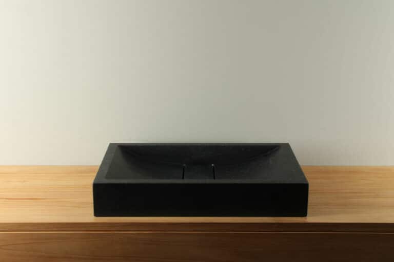 Natuursteen wasbak basaltsteen BAS-002zk 60 cm