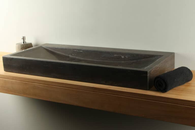 Natuurstenen wasbak hardsteen wastafel 100 cm BE-003zk