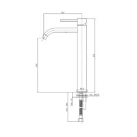 Paffoni light hoge kraan mat zwart sprong 162 mm LIG081NO