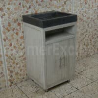 Badkamermeubel Raung Cabinet Mindyhout 50 cm. bluestone