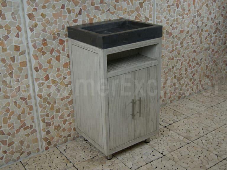 Badkamermeubel Raung Cabinet Mindyhout 50 cm. bluestone