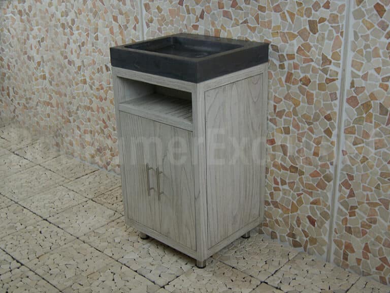 Badkamermeubel Raung Cabinet Mindyhout 50 cm. bluestone