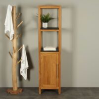 Staande badkamerkast teakhout Tall cabinet 180 cm