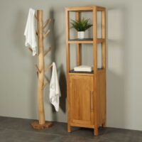 Staande badkamerkast teakhout Tall cabinet 180 cm