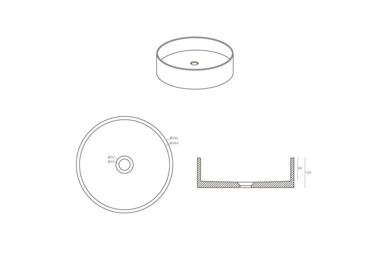 rond 39*12 cm BET-501dc