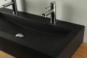 Terrazzo wasbak zwart 90 cm TZS 034S2k
