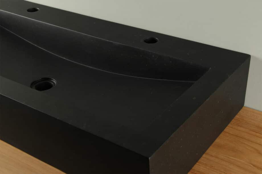 Terrazzo wasbak zwart 90 cm TZS 034S2k