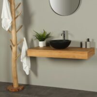 Wastafelblad teak 110 cm Organic