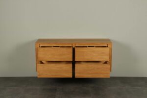 Zwevend badkamermeubel teak Sukaria 140 cm met laden
