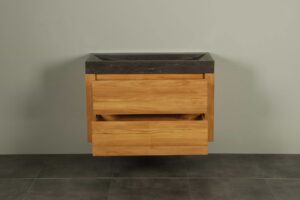 Zwevend badmeubel hout Ambang 100 cm hardsteen zk