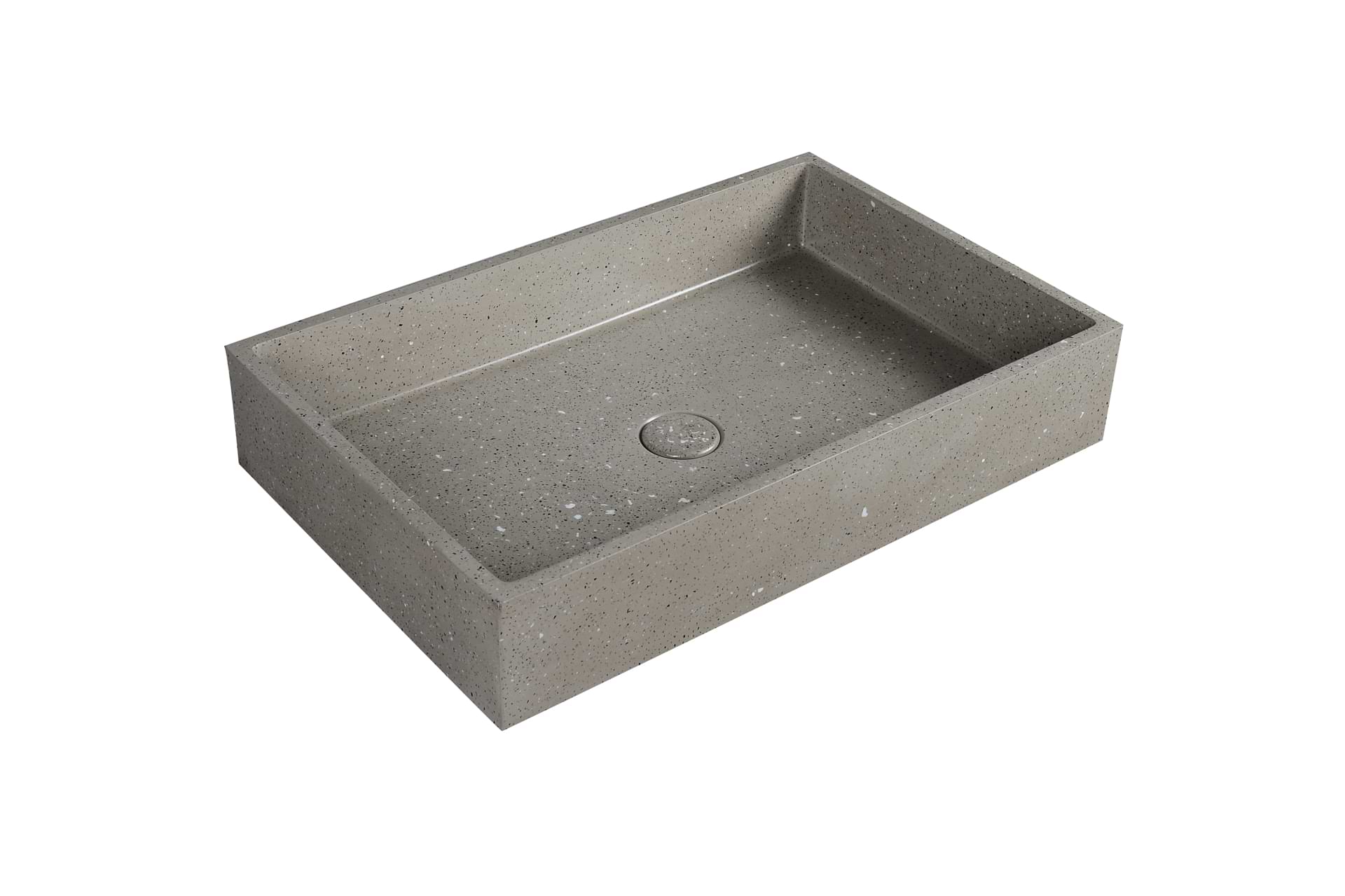 Wastafel Plieger Vitra Mia 1 Kraangat 40x60 cm Met Overloop Rechthoek Wit