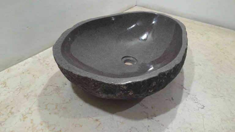 Wasbak riviersteen RXL231106, 61x41x15 cm
