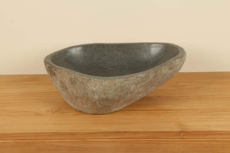 Rivierstenen waskom RL040315, 52x38x16 cm