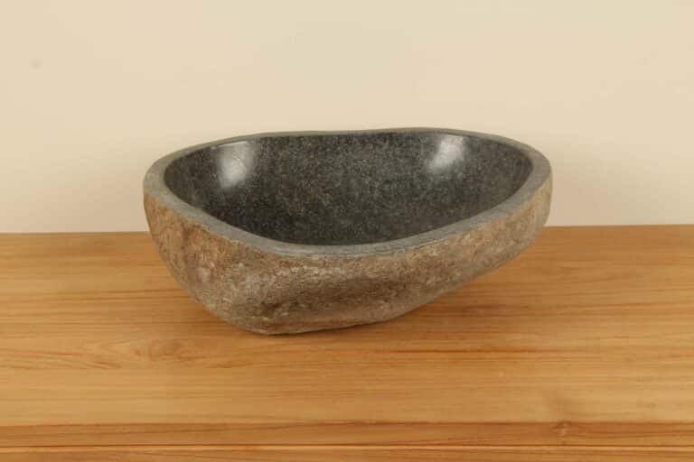 Rivierstenen waskom RM030319, 48x41x16 cm