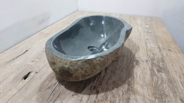 Riviersteen waskom RXL250303, 61x35x15 cm