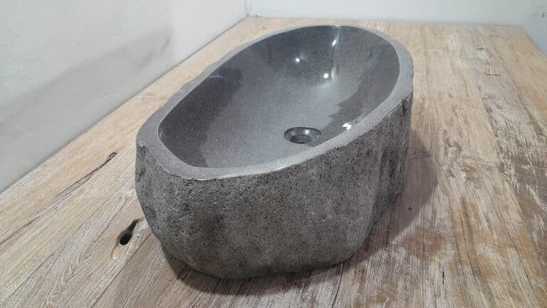 Riviersteen waskom RXL250325, 69x35x15 cm