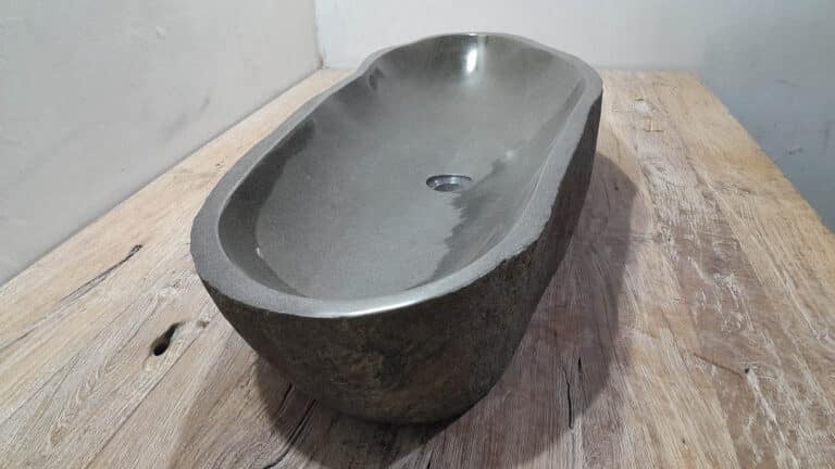 Riviersteen waskom RXXL25031001, 107x41x15 cm