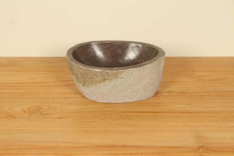 Riviersteen waskom RXXS010304, 28x20x12 cm