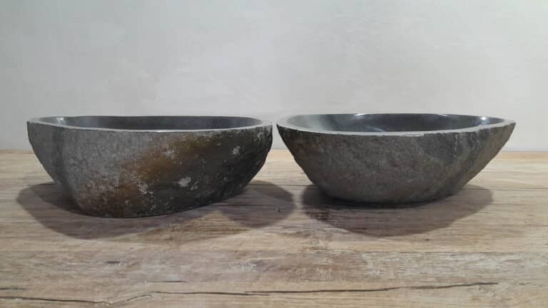 Riviersteen waskommen set RL250327AB, 52x36x15 cm