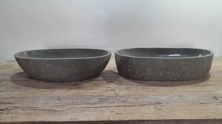 Riviersteen waskommen set RXL250301AB, 66x36x15 cm