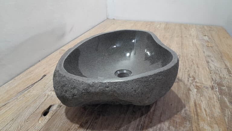 Rivierstenen waskom RL250332, 53x37x15 cm